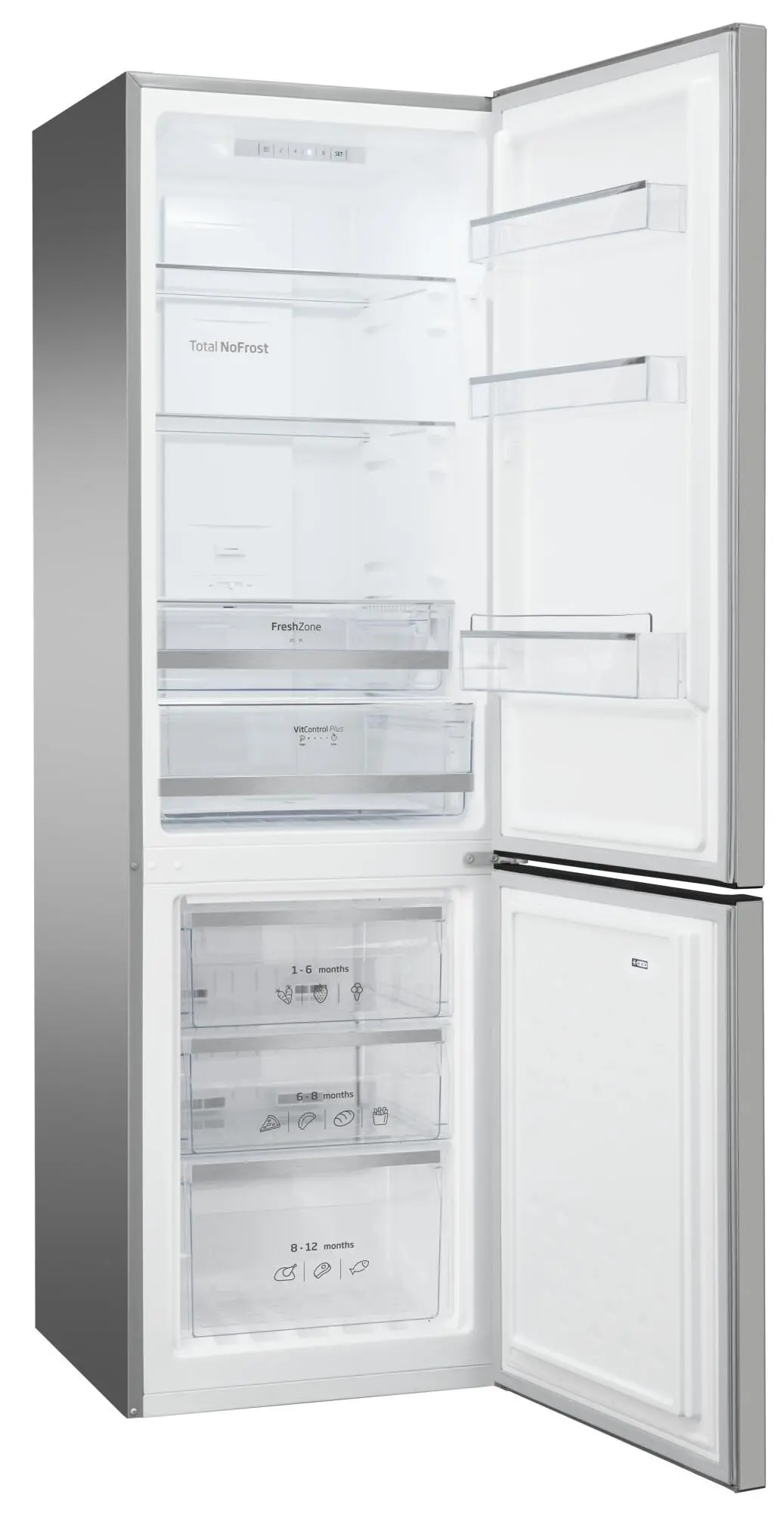 Lodówka Amica FK299E.2FZXD Pełny No Frost 181cm Szuflada z kontrolą wilgotności Inox
