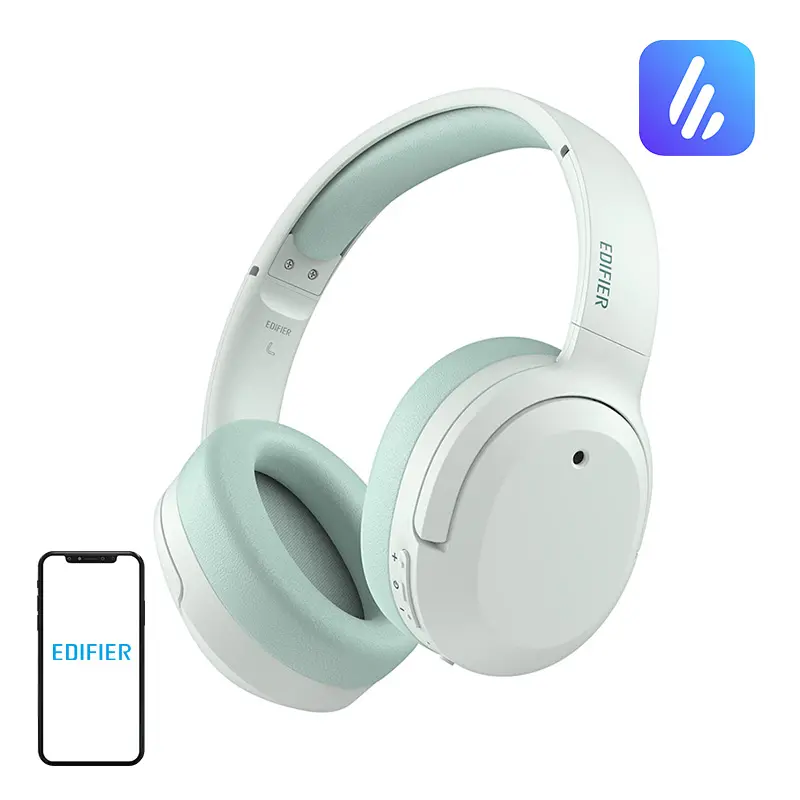 Słuchawki bezprzewodowe Edifier W820NB Plus Nauszne Bluetooth 5.2 Zielony ANC 43dB