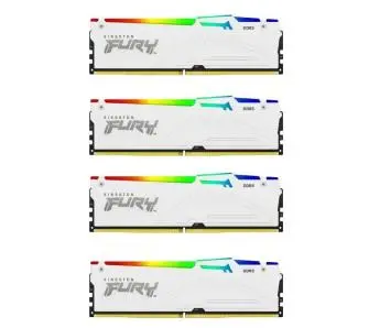 Pamięć RAM Kingston FURY Beast RGB DDR5 128GB (4 x 32GB) 5600 CL40 Biały