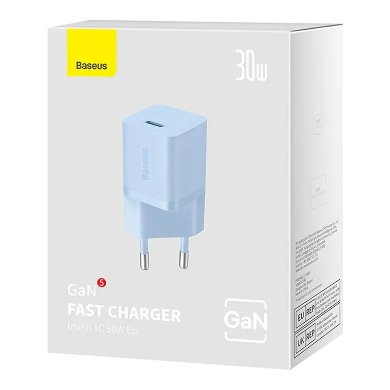 Ładowarka sieciowa Baseus GaN5 mini 30W Nibieski