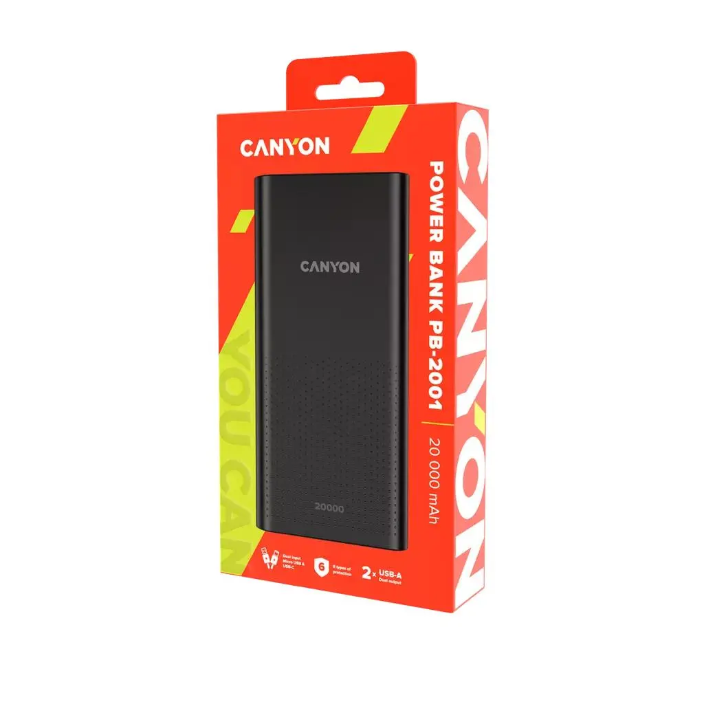 Powerbank Canyon PB-2001 20000mAh Czarny