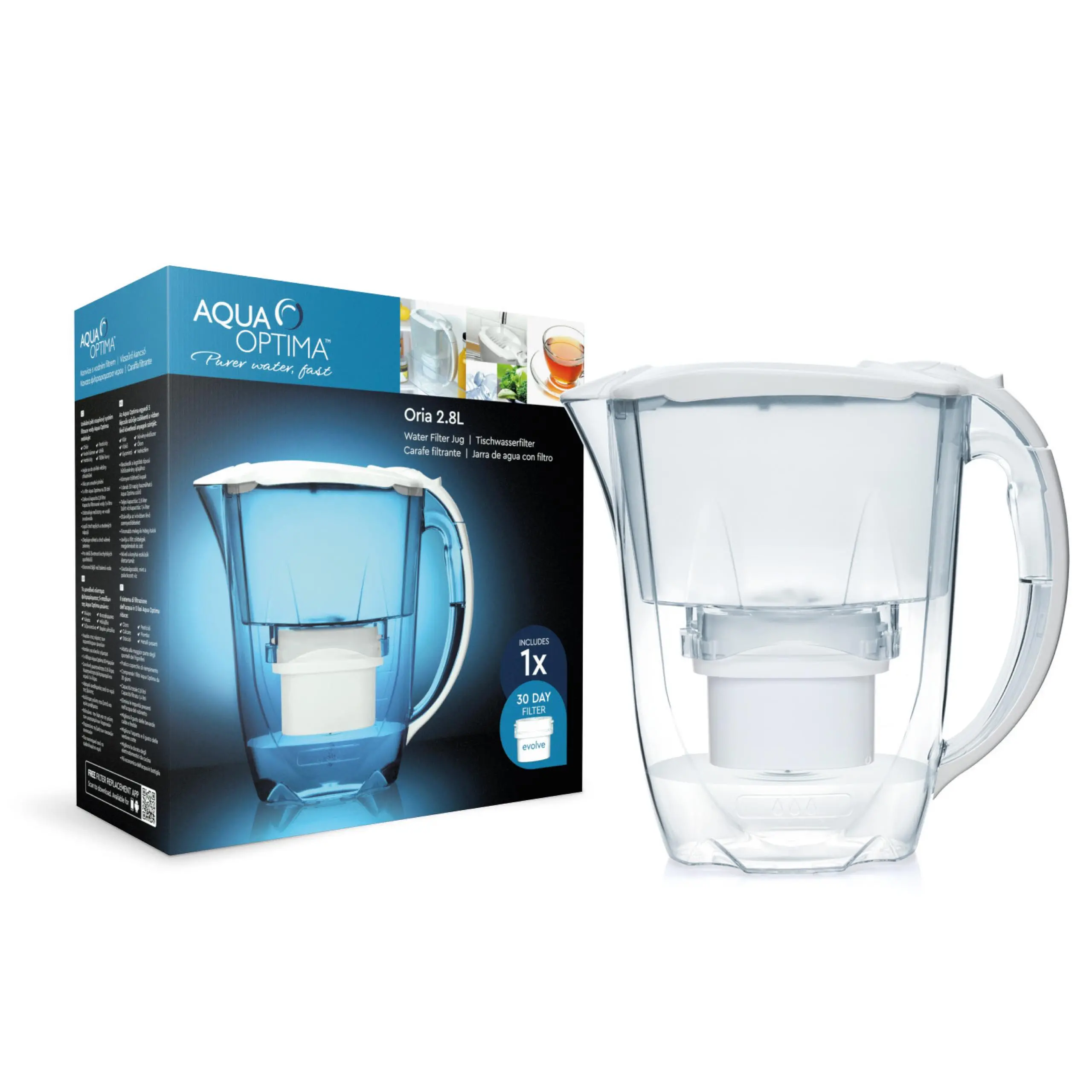 Dzbanek filtrujący Aqua Optima Oria + bidon 2,8l 1 wkład
