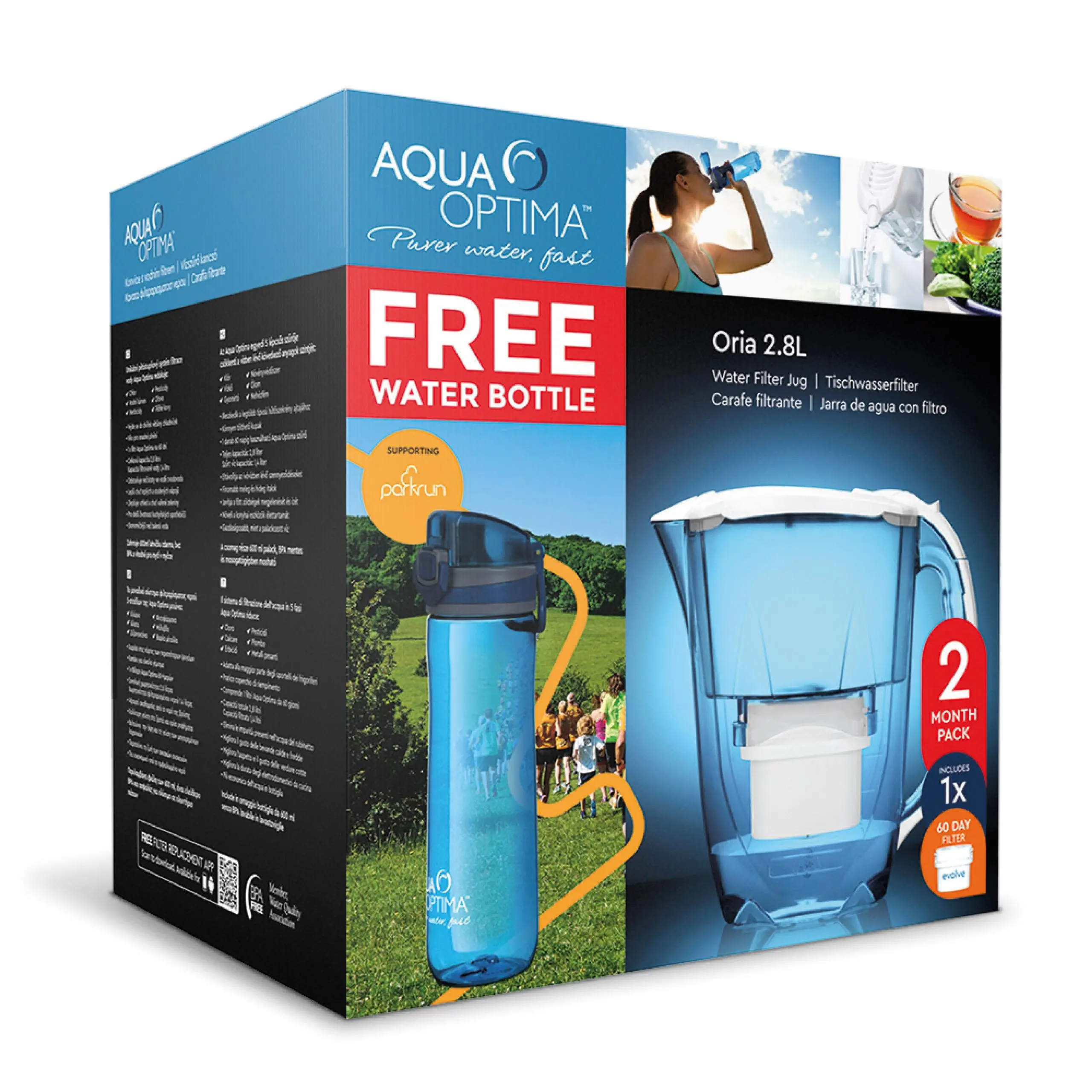 Dzbanek filtrujący Aqua Optima Oria + bidon 2,8l 1 wkład