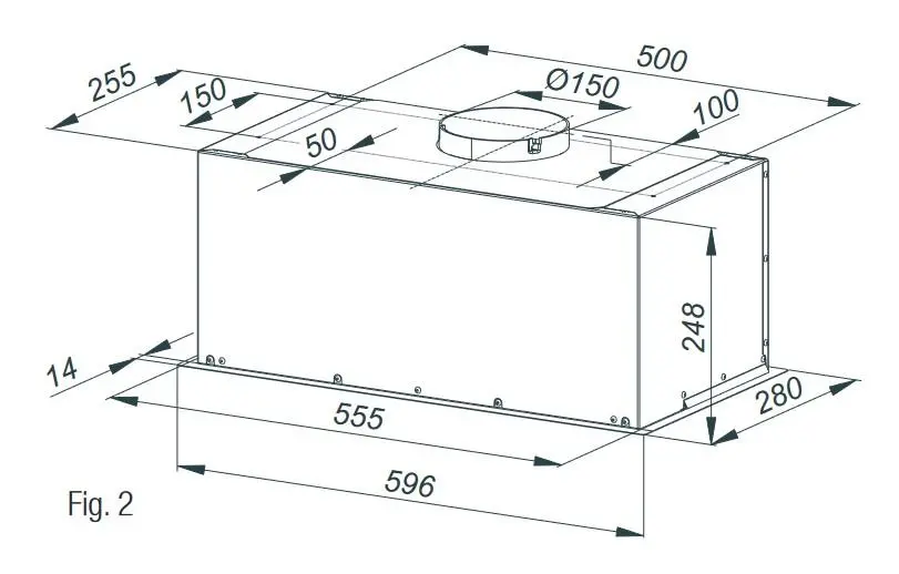 Okap Beko HNU61422B Czarny