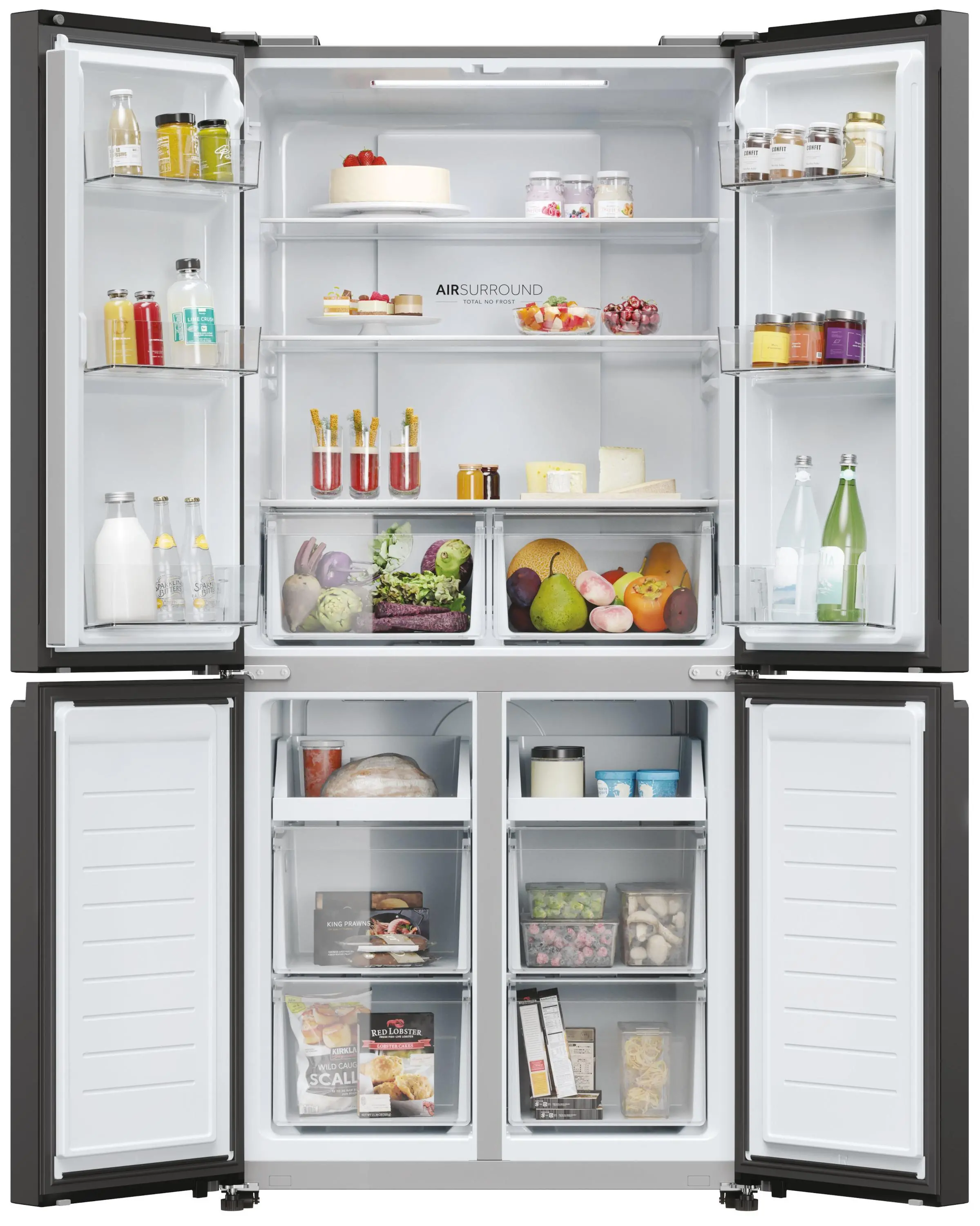 Lodówka Haier Seria 5 HCR3818ENPT Pełny No Frost 181,5cm Komora świeżości Czarny
