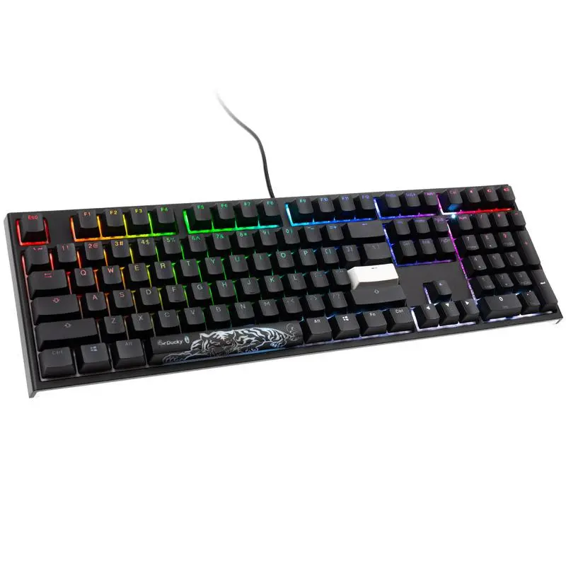 Klawiatura mechaniczna Ducky One 2 Backlit PBT RGB Cherry MX Speed Silver Czarny