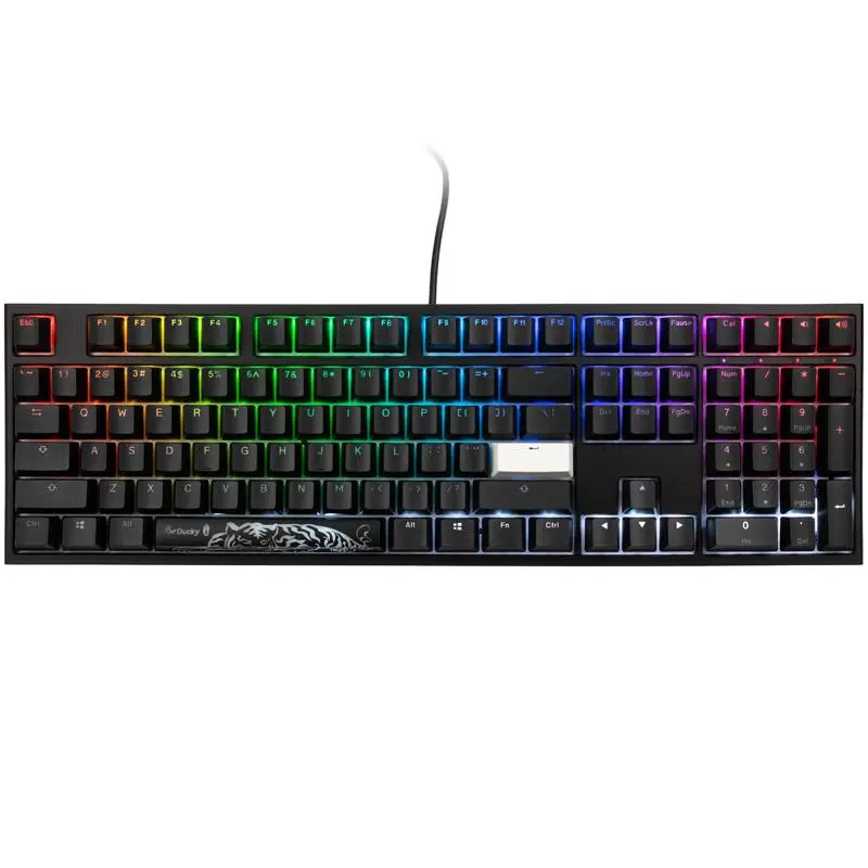 Klawiatura mechaniczna Ducky One 2 Backlit PBT RGB Cherry MX Speed Silver Czarny