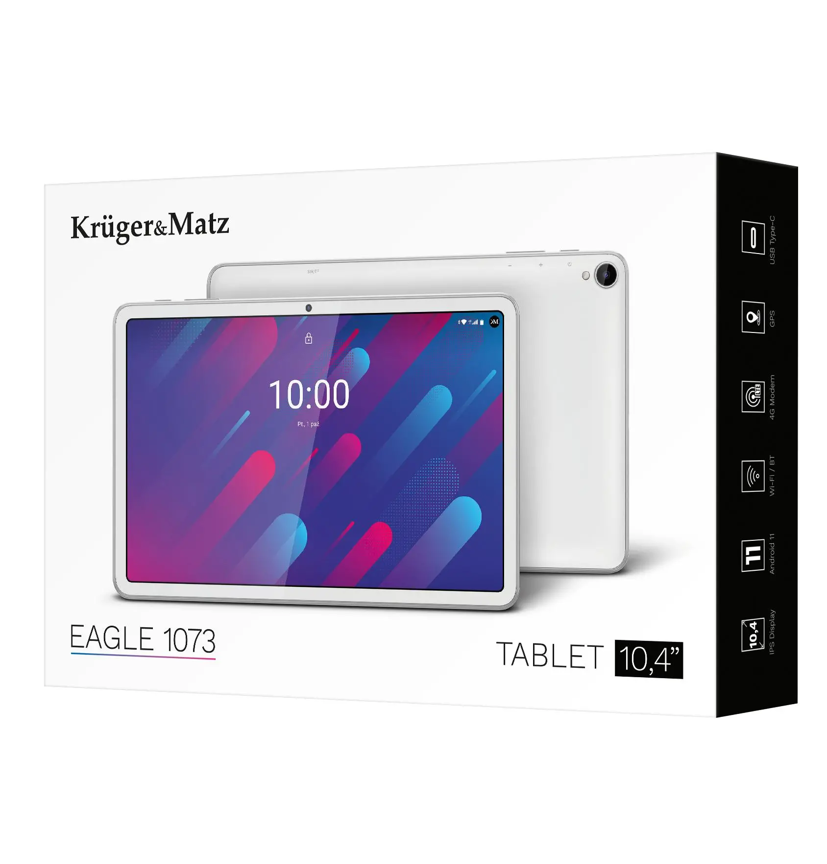 Tablet Kruger & Matz EAGLE 1073 10,4" 8/128GB LTE Biały