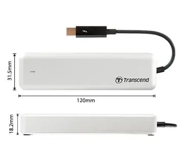 Dysk Transcend JetDrive 825 480GB Thunderbolt Biały