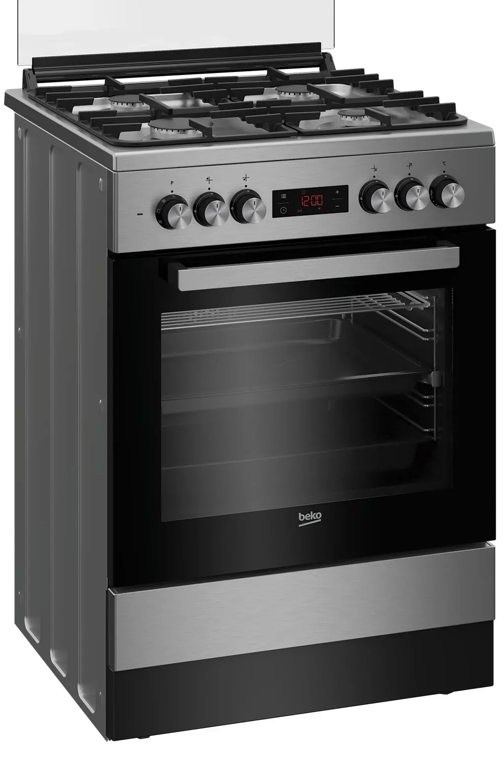 Kuchnia gazowo-elektryczna Beko FSM62331DXT Termoobieg