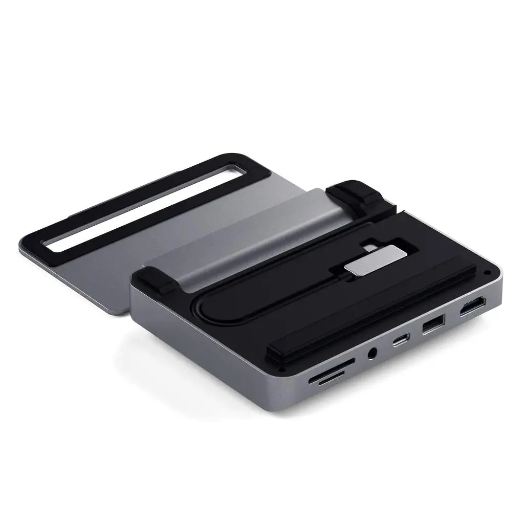 Stacja dokująca Satechi ICSTTCSHIPM Aluminium Stand & Hub dla iPad Pro Srebrny