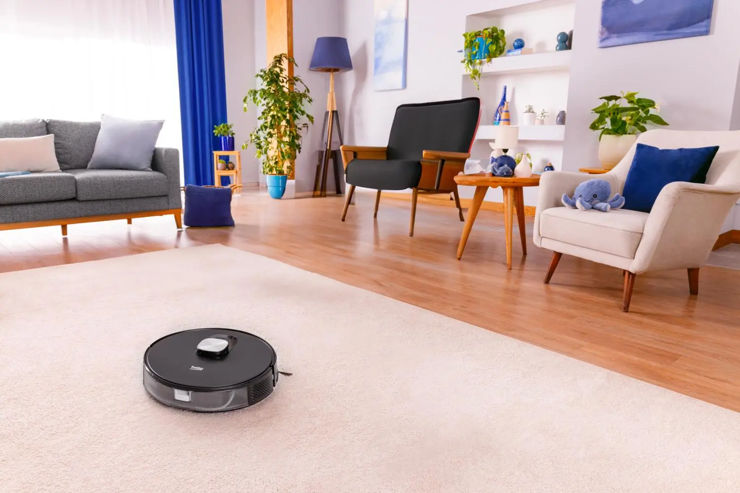 Robot sprzątający Beko RoboSmartPro VRR84314VB Funkcja mopowania Tworzenie mapy pomieszczenia 65dB