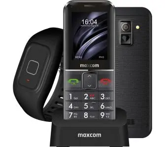 Telefon Maxcom Comfort MM 735 2,2" 2Mpix Czarny + opaska SOS