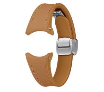 Pasek Samsung D-Buckle Hybrid Eco-Leather do Galaxy Watch6 S/M Brązowy