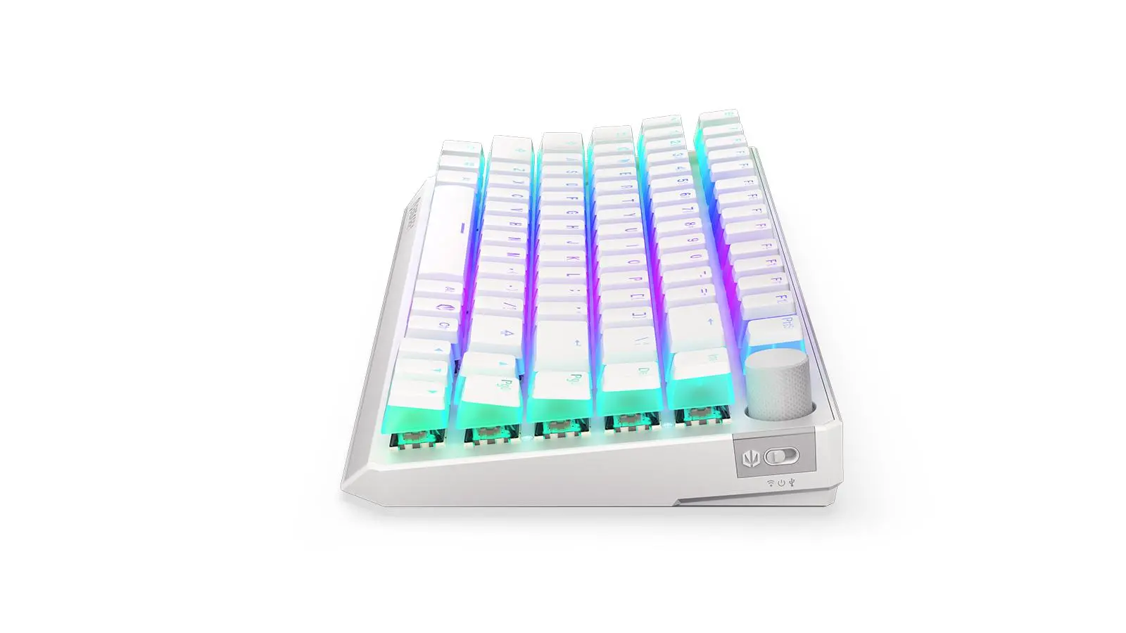 Klawiatura mechaniczna Endorfy Thock 75% Wireless Red Onyx White Pudding Kailh Box Red Biały