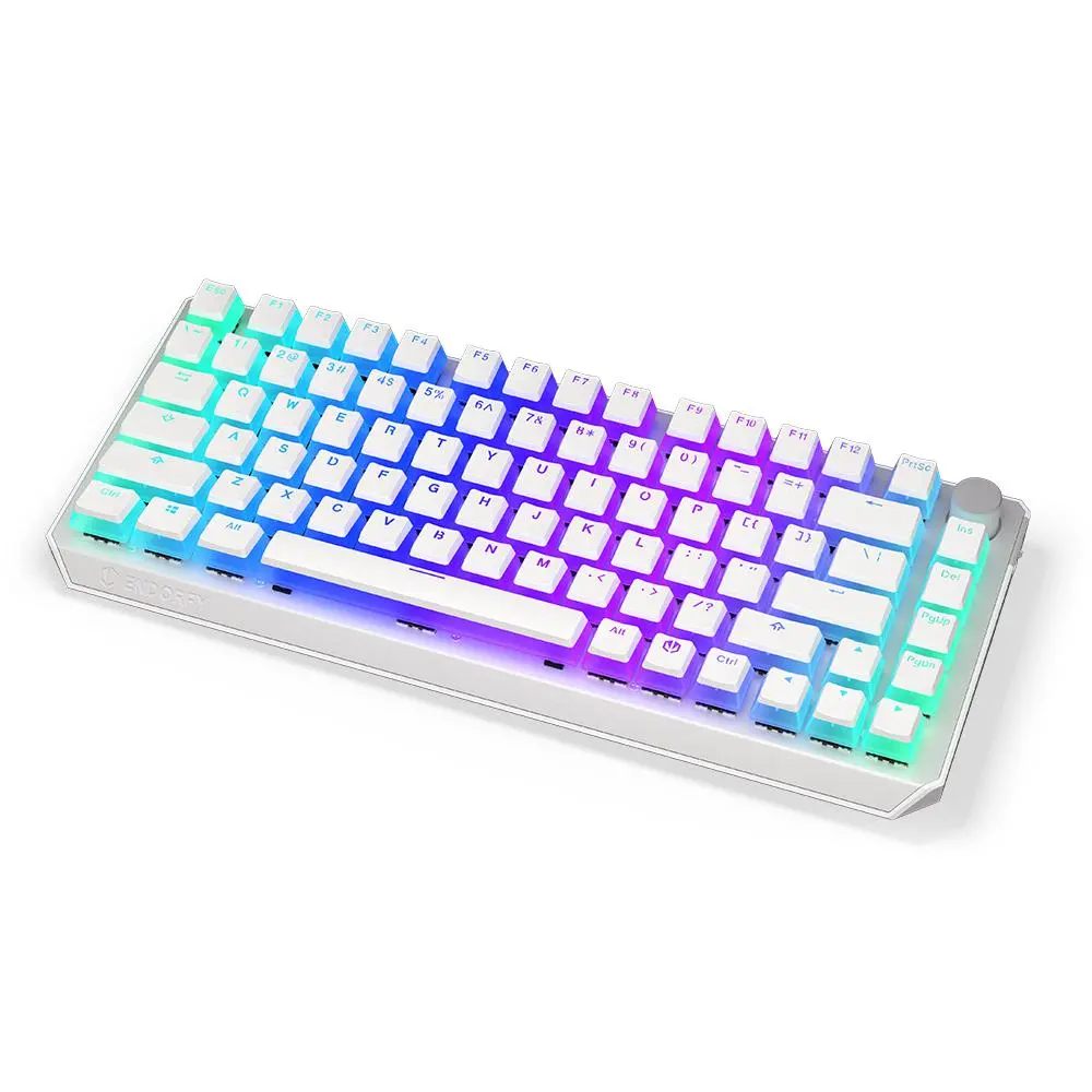 Klawiatura mechaniczna Endorfy Thock 75% Wireless Red Onyx White Pudding Kailh Box Red Biały