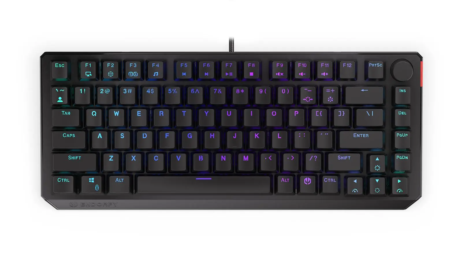 Klawiatura mechaniczna Endorfy Thock 75% Red Kailh Red Czarny