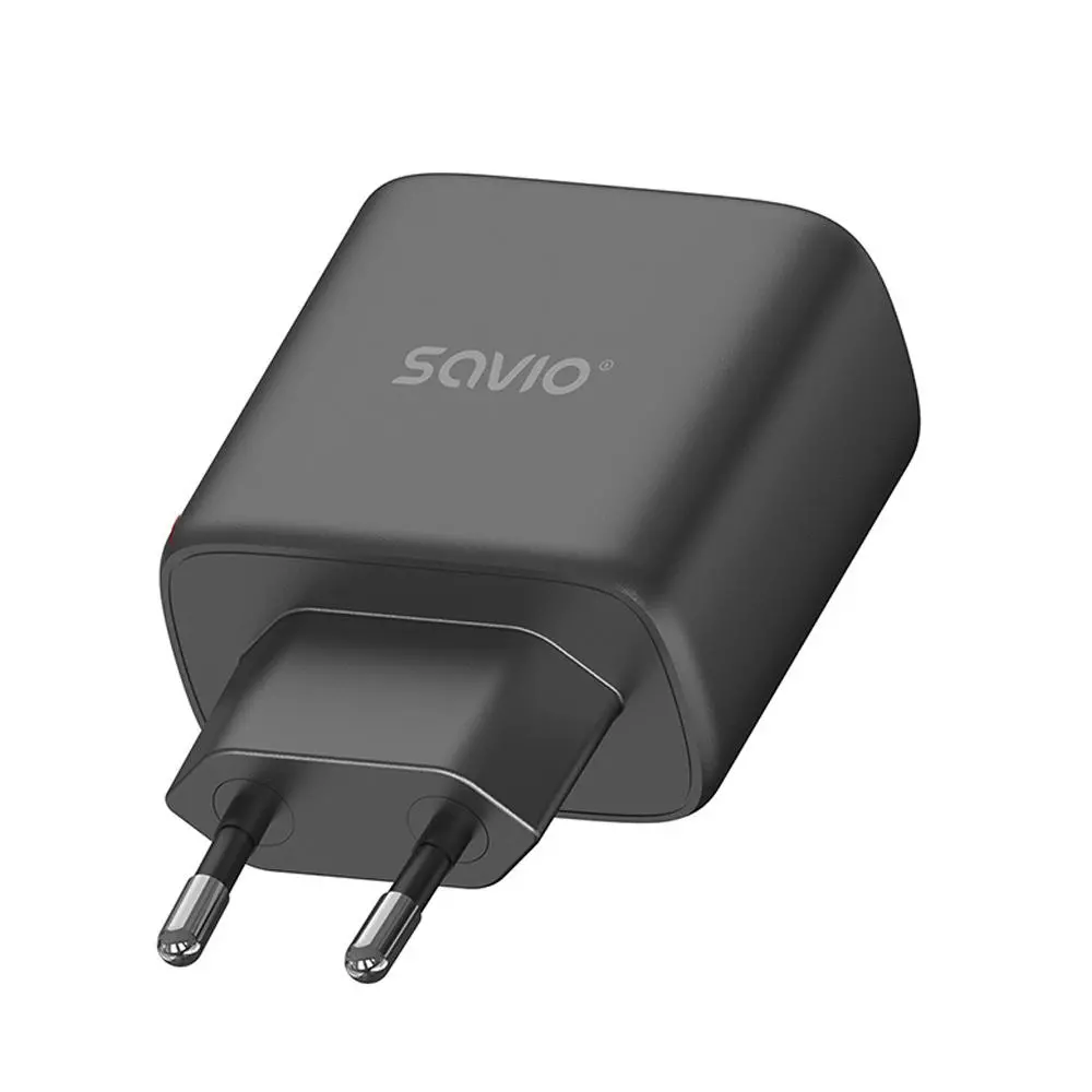 Ładowarka sieciowa Savio LA-06 30W QC PD 3.0 Czarny