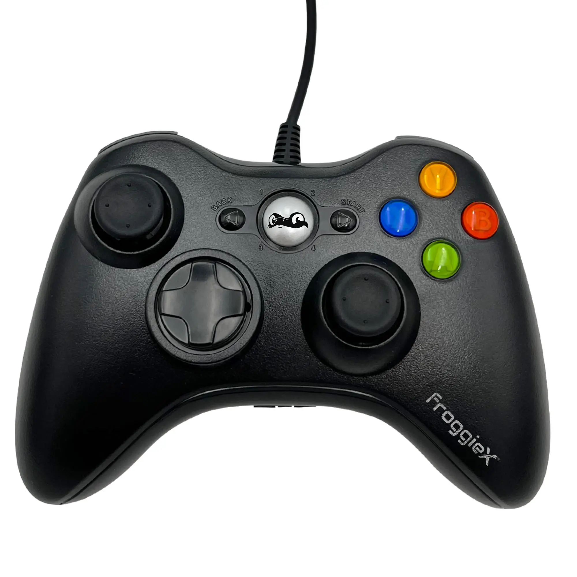 Pad FroggieX FX-X360-PC-B do PC, Xbox 360 Przewodowy Czarny