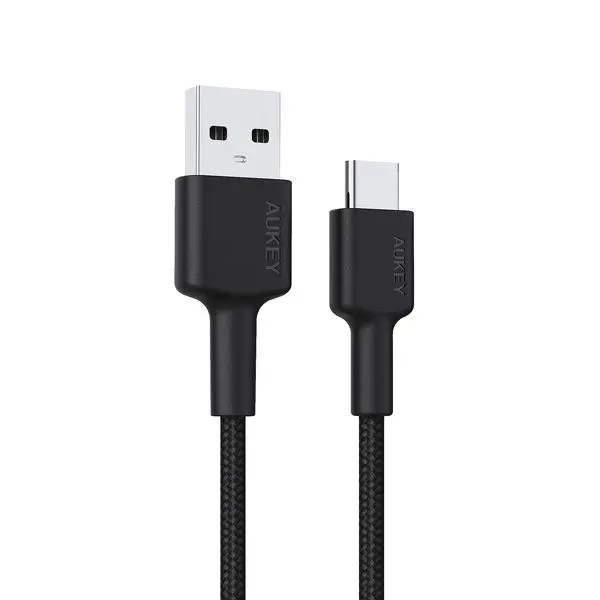 Kabel Aukey USB-A do USB-C QC 0,9 m Czarny