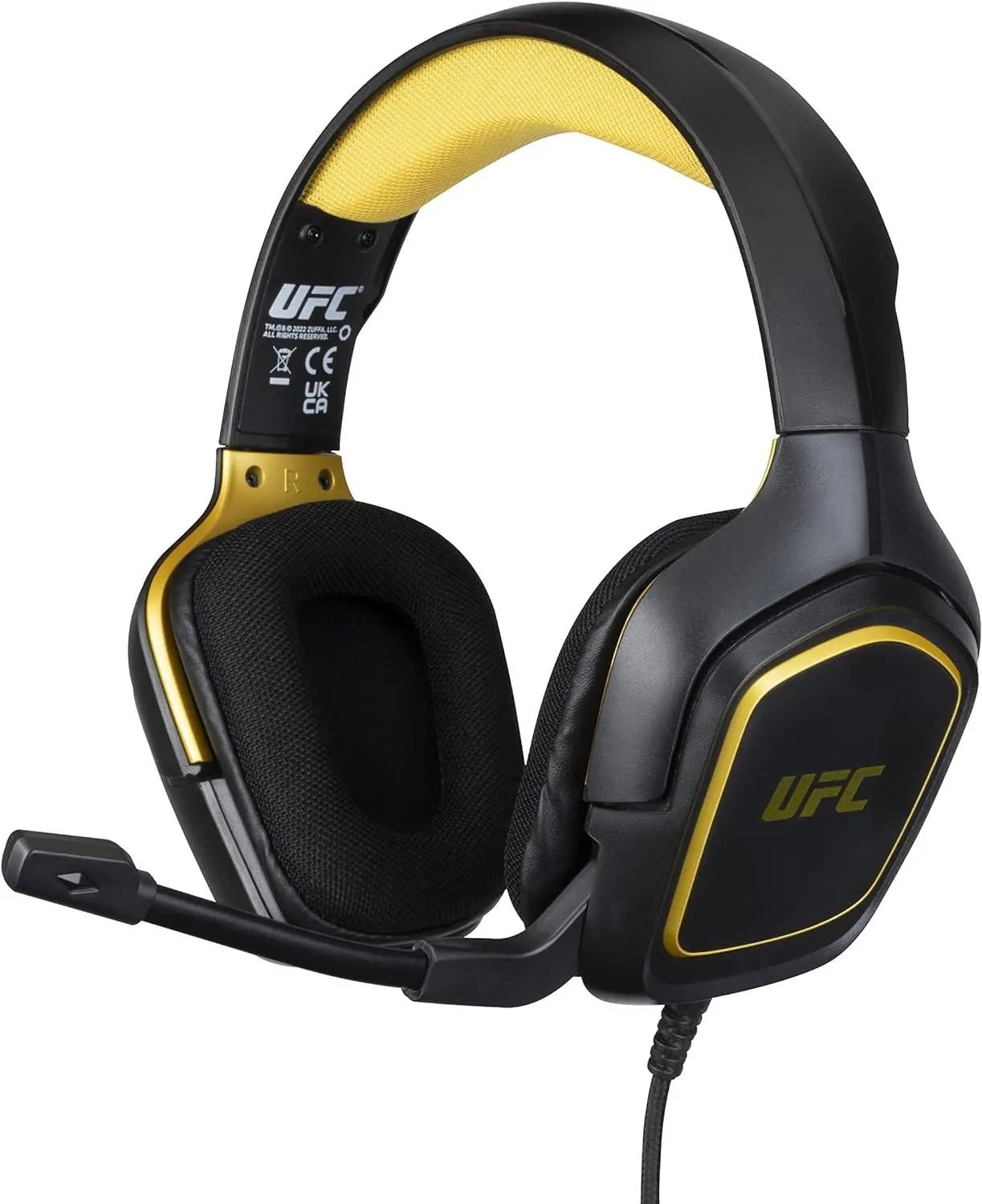 Słuchawki przewodowe z mikrofonem Konix UFC Gaming Headset Nauszne Czarno-żółty