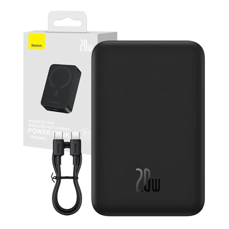 Powerbank Baseus PPCX150001 Magnetic Mini 20000mAh 20W MagSafe Overseas Edition Czarny