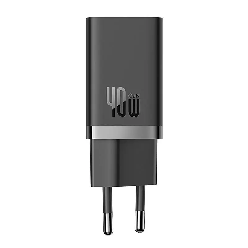 Ładowarka sieciowa Baseus GaN5 40W 2x USB C Czarny