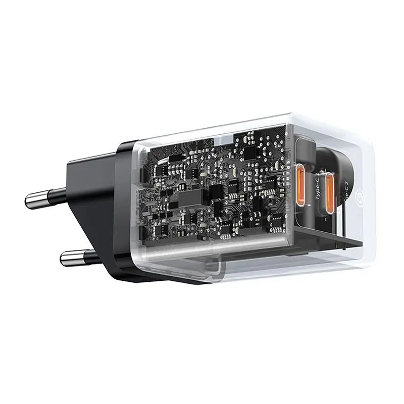 Ładowarka sieciowa Baseus GaN5 40W 2x USB C Czarny