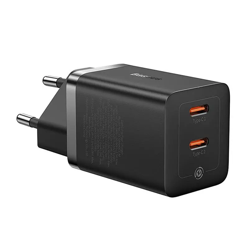 Ładowarka sieciowa Baseus GaN5 40W 2x USB C Czarny