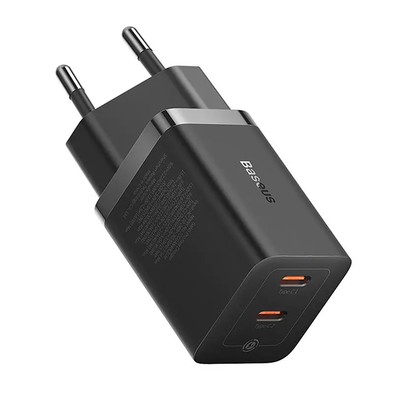 Ładowarka sieciowa Baseus GaN5 40W 2x USB C Czarny