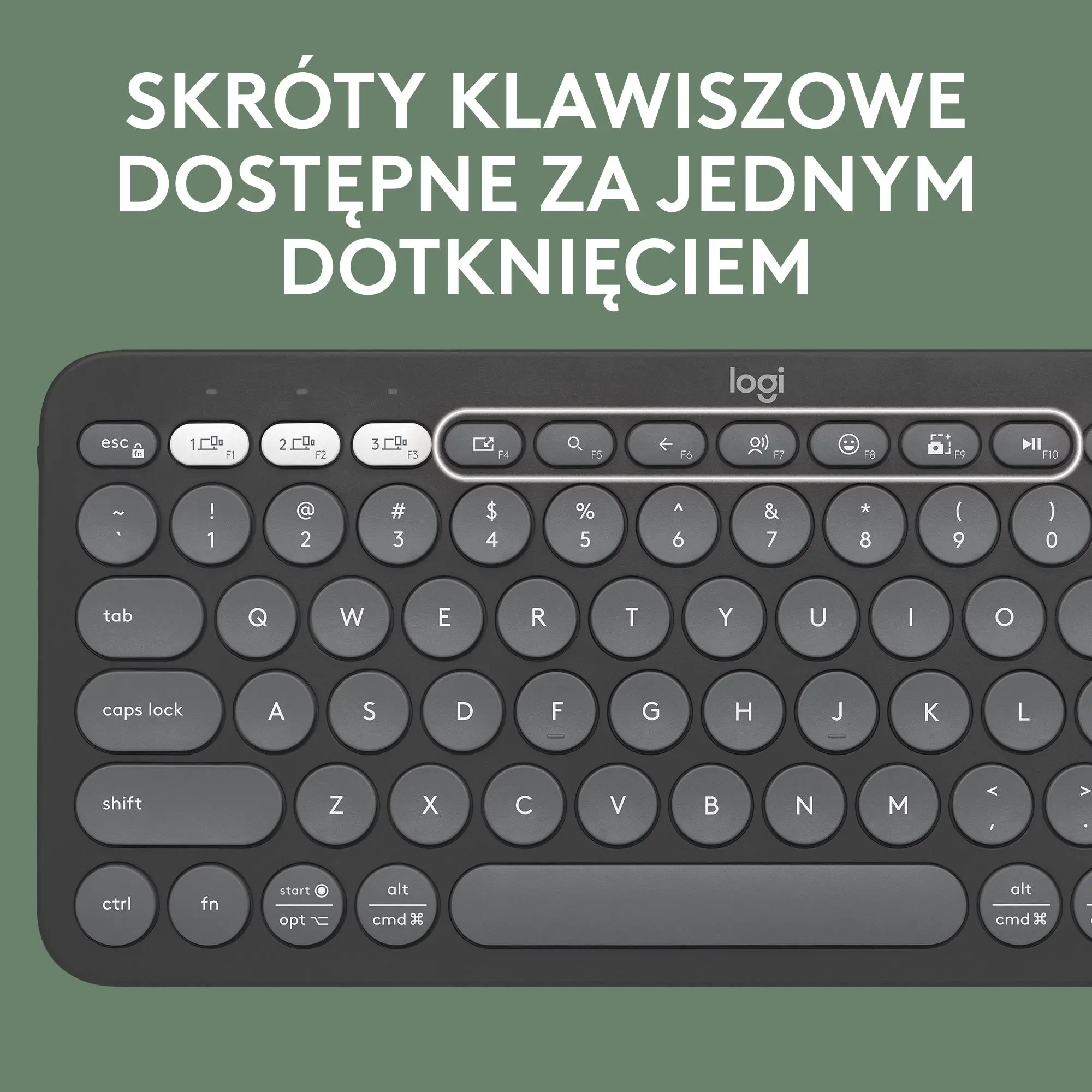 Klawiatura membranowa Logitech Pebble Keys 2 K380s Grafitowy
