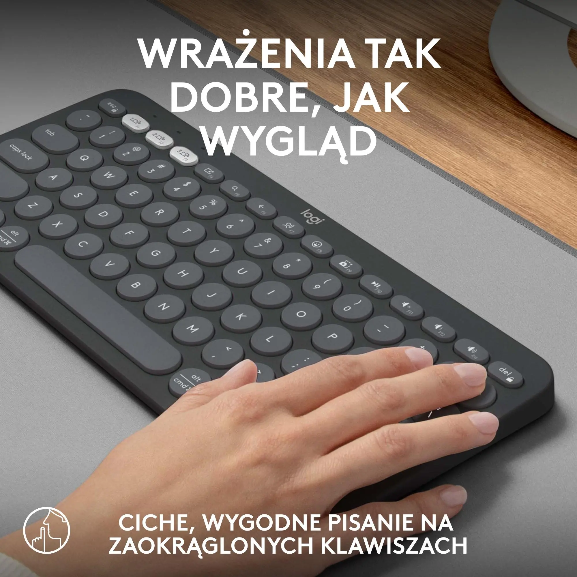 Klawiatura membranowa Logitech Pebble Keys 2 K380s Grafitowy