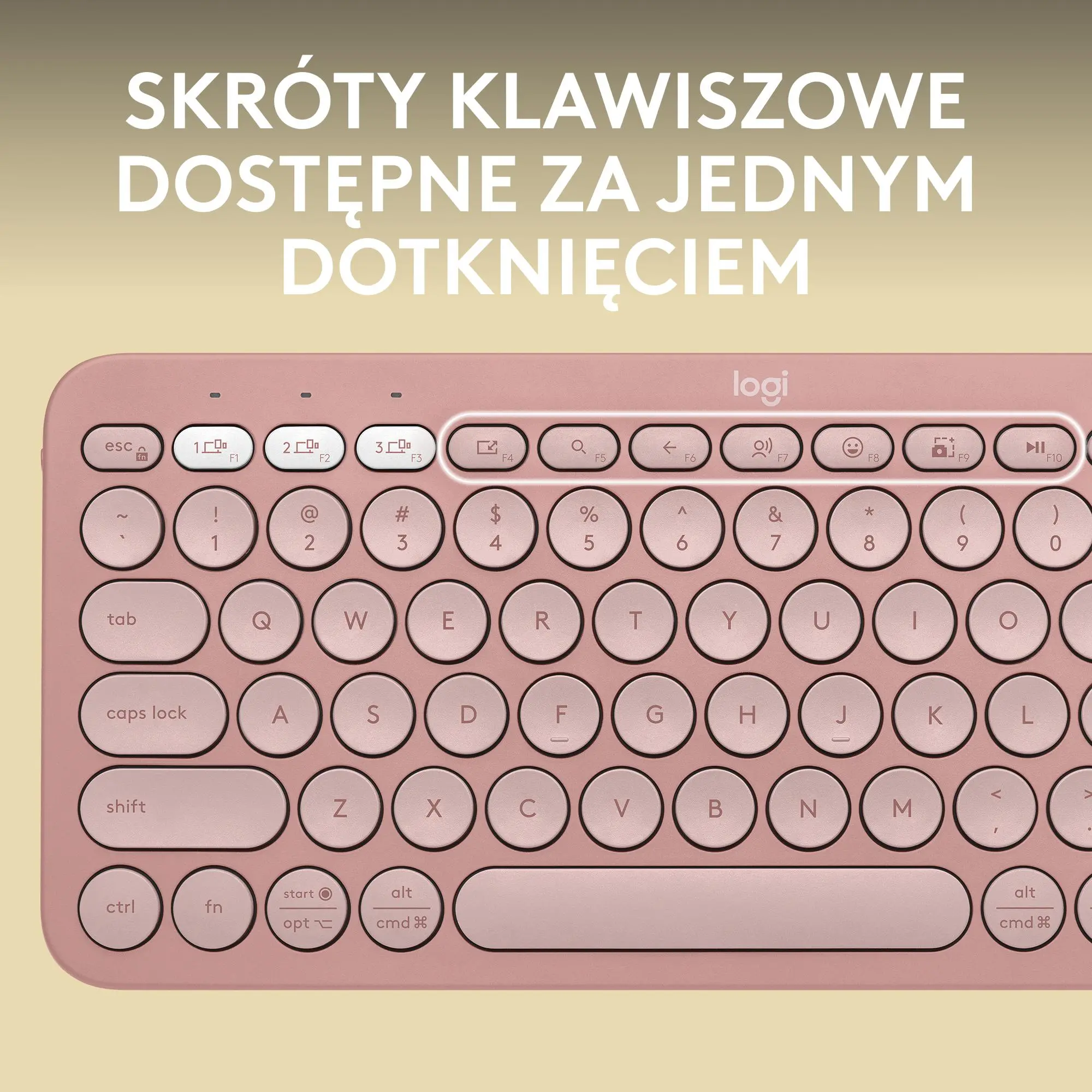 Klawiatura membranowa Logitech Pebble Keys 2 K380s Różowy