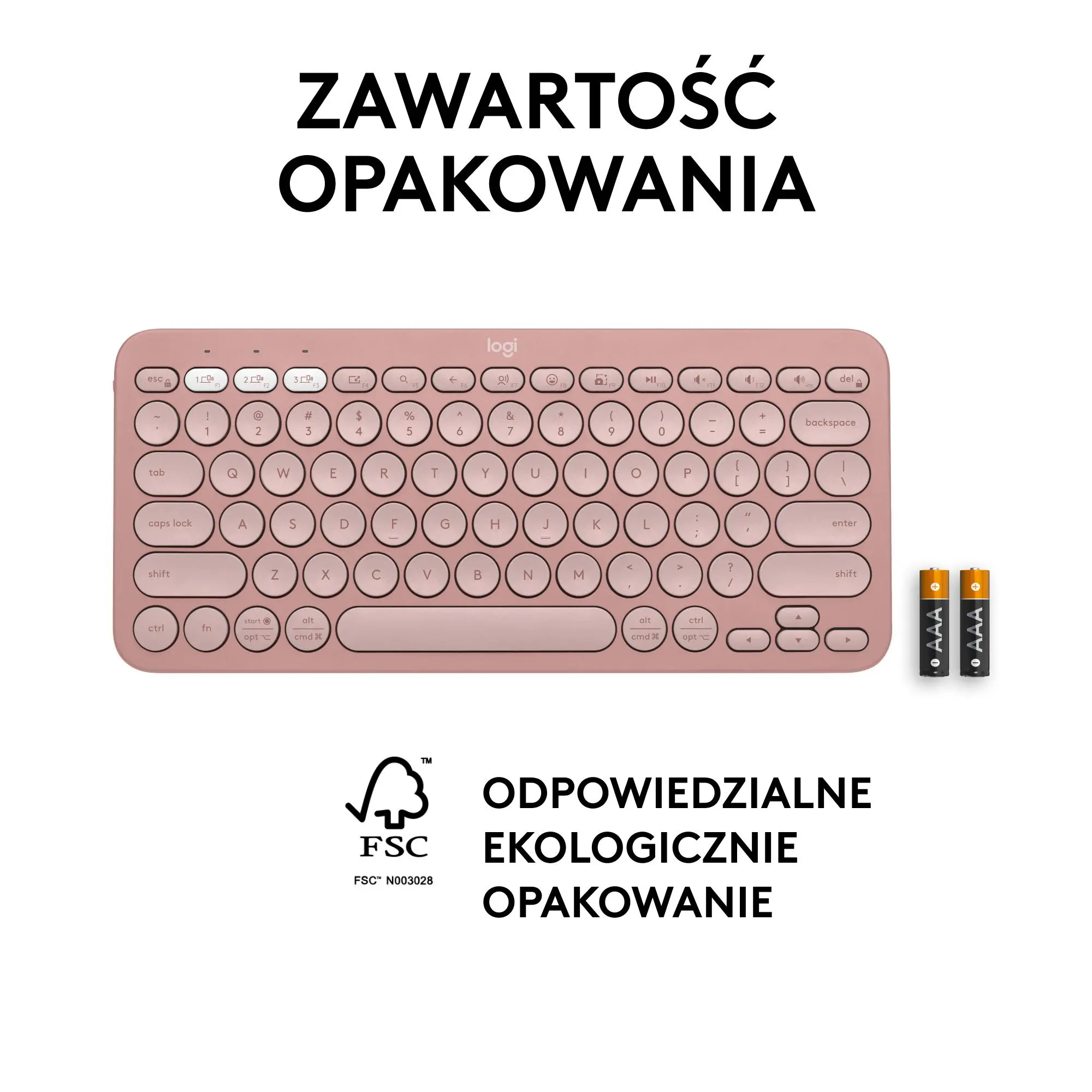 Klawiatura membranowa Logitech Pebble Keys 2 K380s Różowy