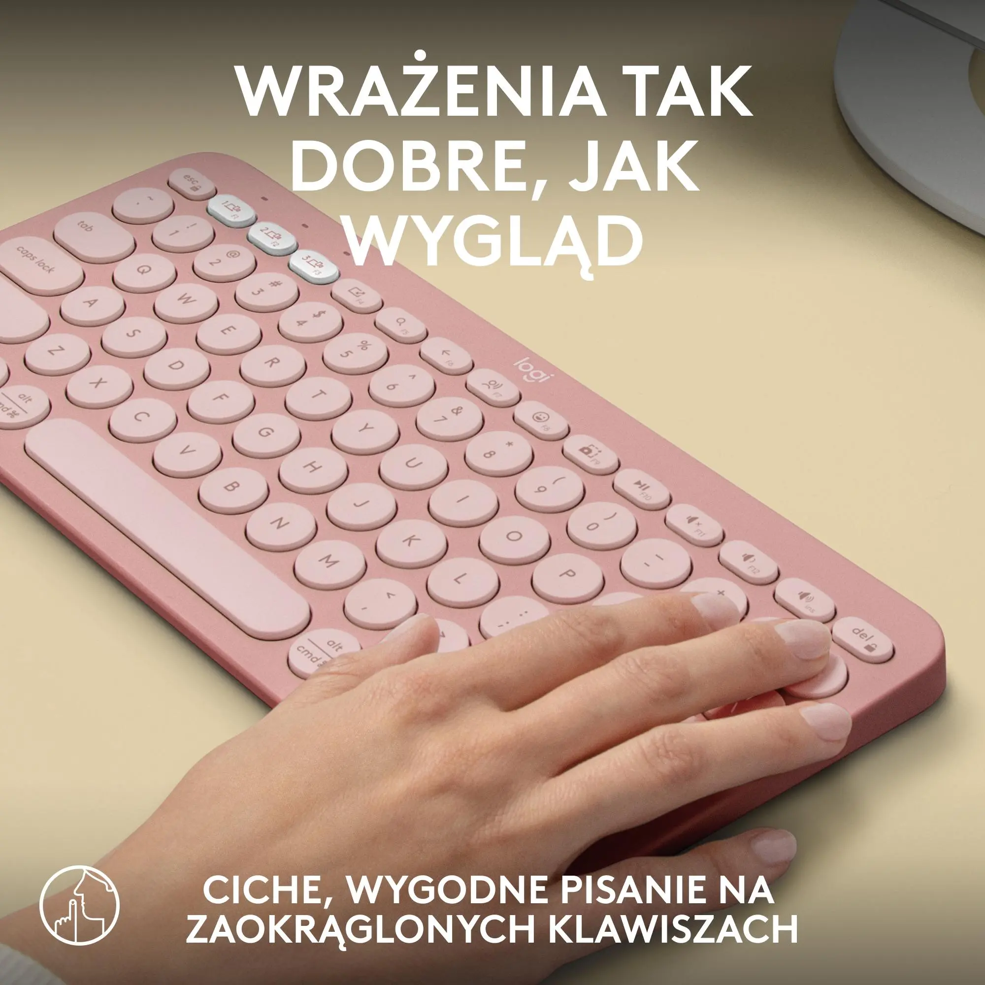 Klawiatura membranowa Logitech Pebble Keys 2 K380s Różowy
