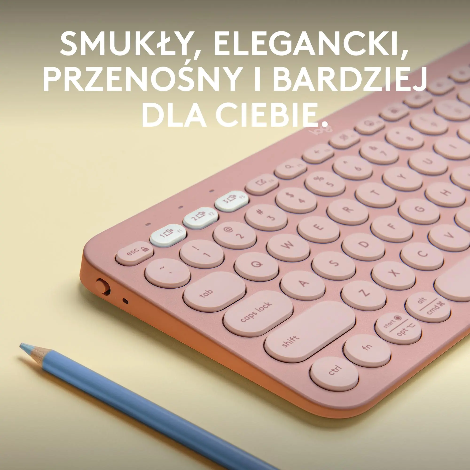 Klawiatura membranowa Logitech Pebble Keys 2 K380s Różowy