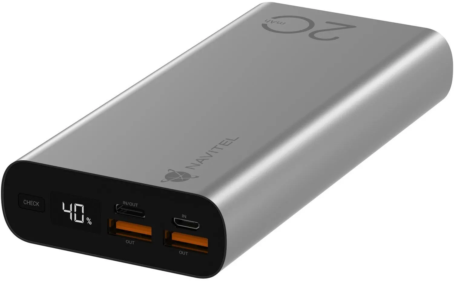 Powerbank Navitel PWR20 AL Silver 20000mAh 22,5W Srebrny