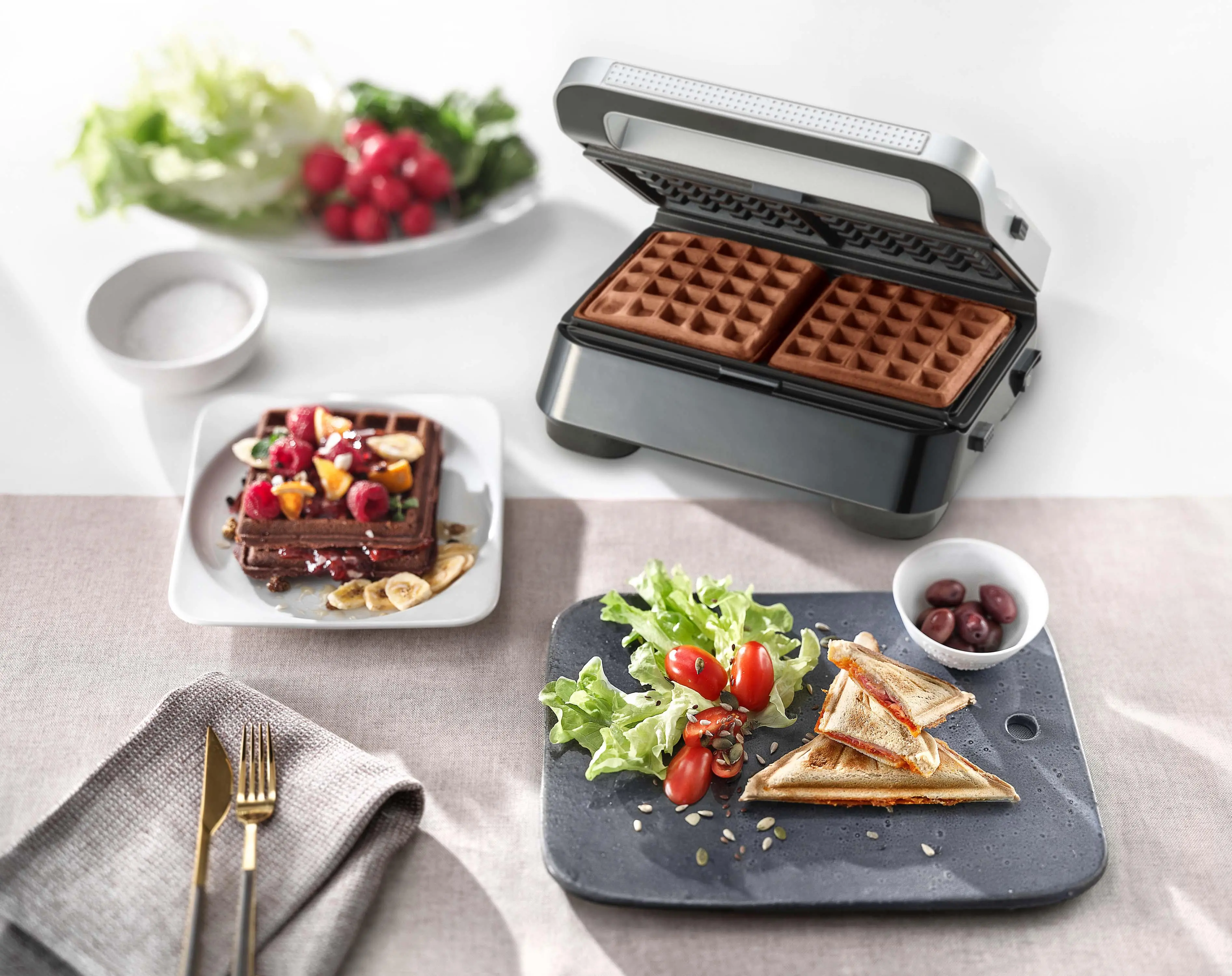 Opiekacz Braun SnackMaker 5 SM5038 3w1 Trójkąty Gofry Panini 800W