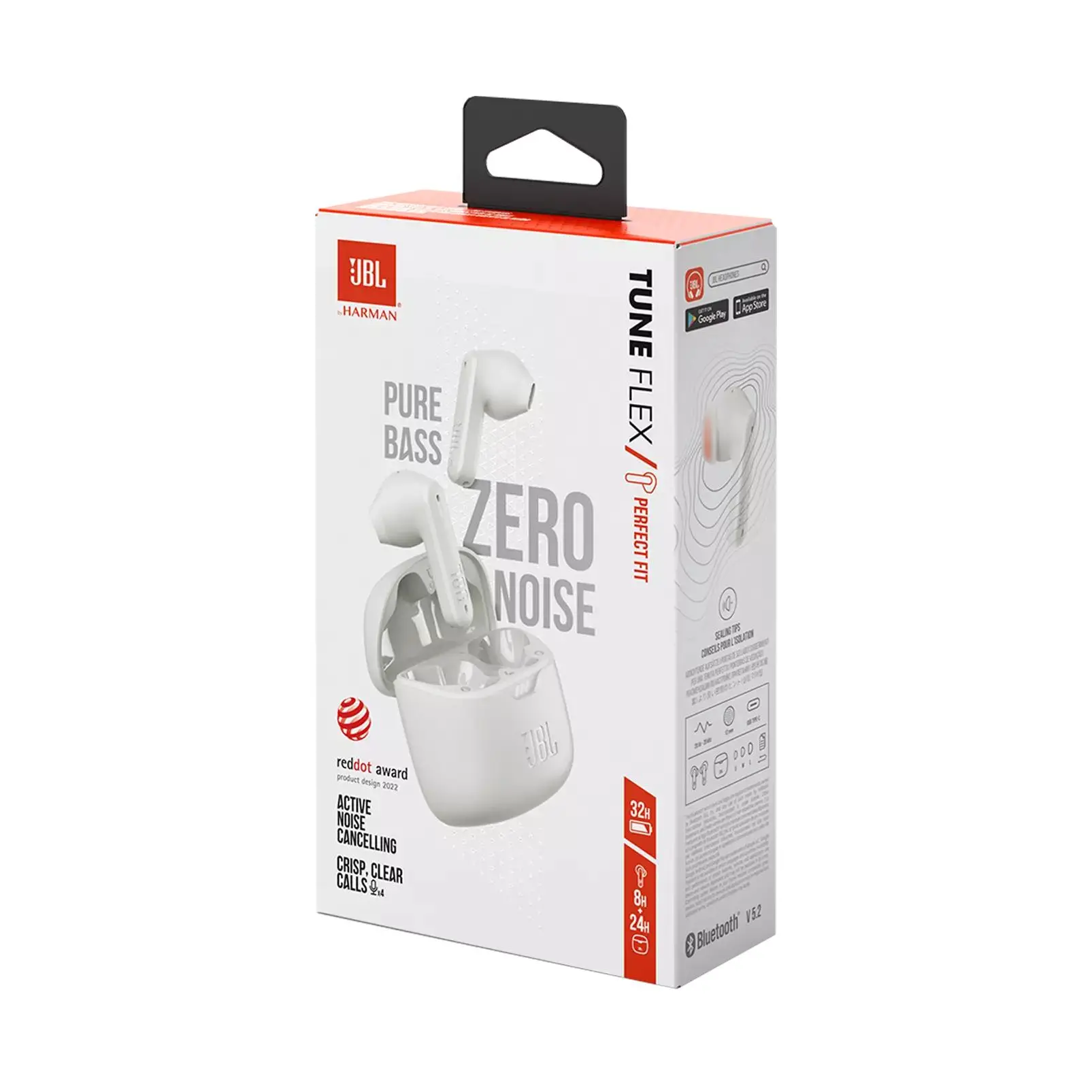 Słuchawki bezprzewodowe JBL Tune Flex Douszne Bluetooth 5.2 Biały
