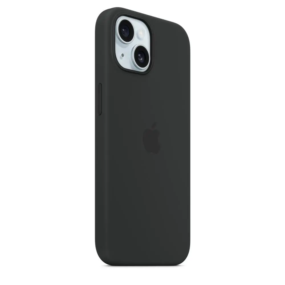 Etui Apple silikonowe z MagSafe do iPhone 15 Czarny