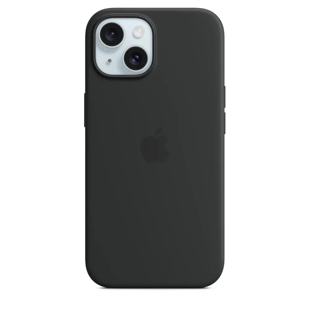 Etui Apple silikonowe z MagSafe do iPhone 15 Czarny