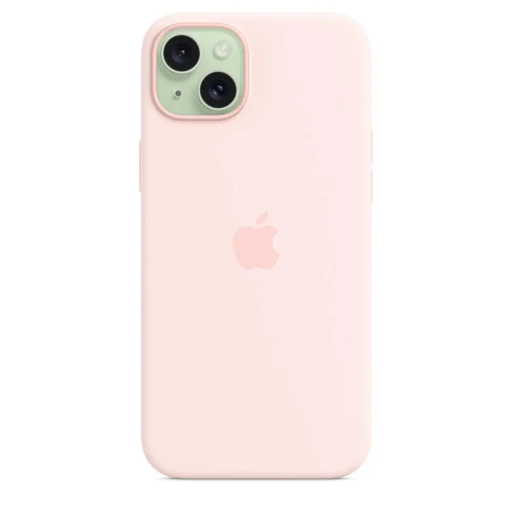Etui Apple silikonowe z MagSafe do iPhone 15 Plus Jasno-różowy