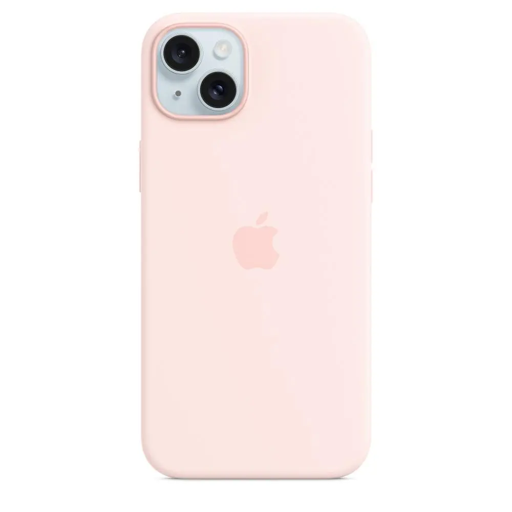 Etui Apple silikonowe z MagSafe do iPhone 15 Plus Jasno-różowy