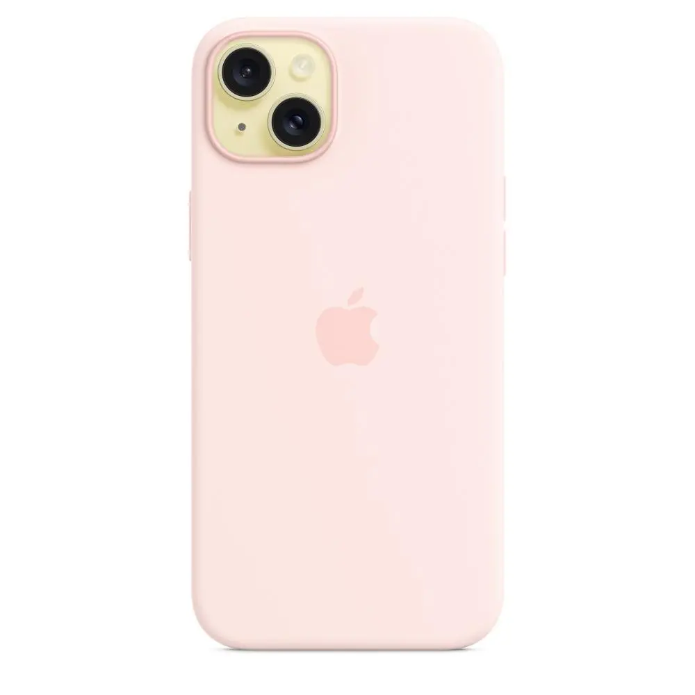 Etui Apple silikonowe z MagSafe do iPhone 15 Plus Jasno-różowy