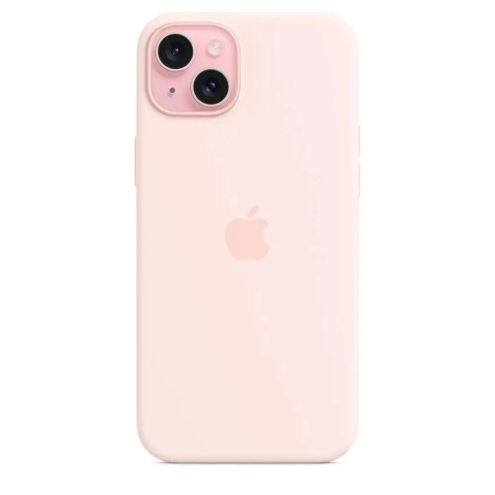 Etui Apple silikonowe z MagSafe do iPhone 15 Plus Jasno-różowy