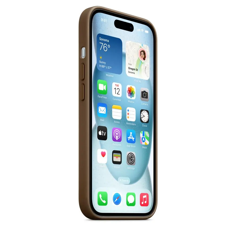 Etui Apple z tkaniny FineWoven z MagSafe do iPhone 15 Jasno-beżowy