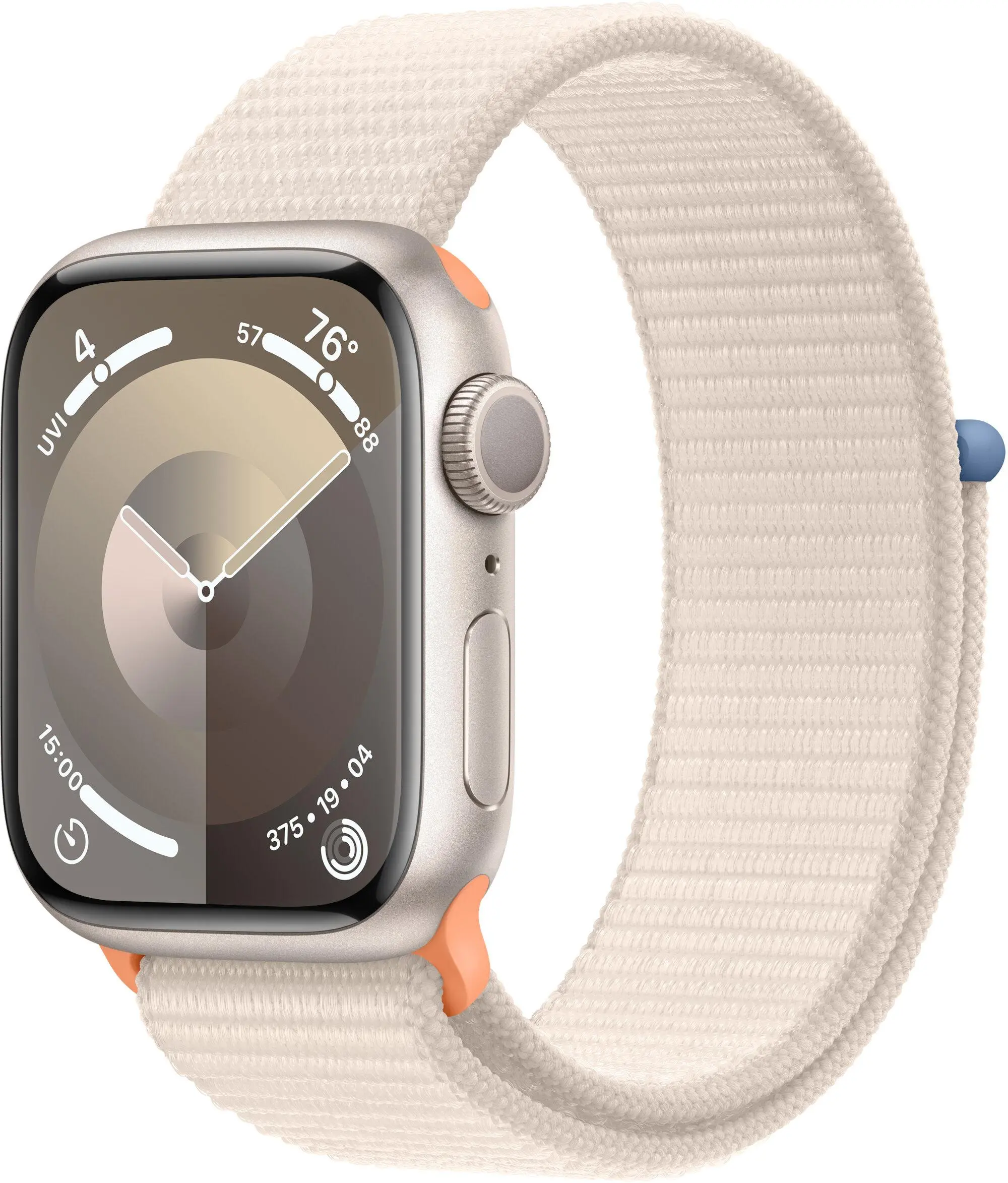 Apple Watch Series 9 GPS koperta 41mm z aluminium Księżycowa poświata opaska sportowa Księżycowa poświata