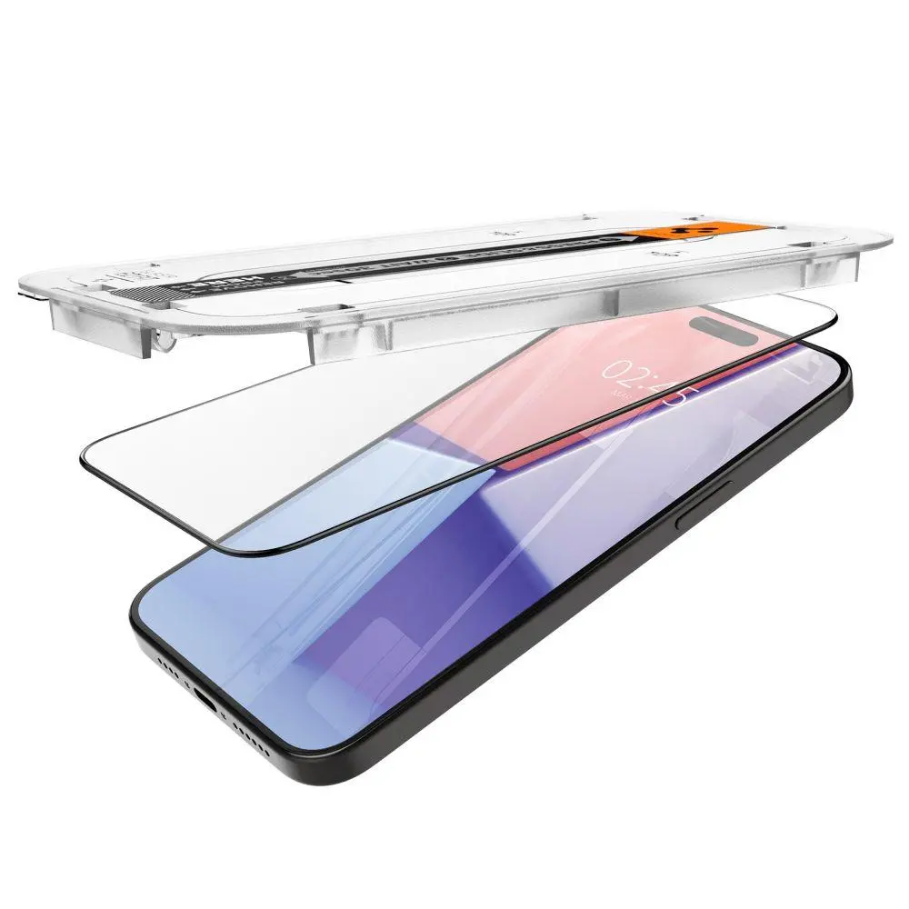 Szkło hartowane Spigen z aplikatorem Glas.tR EZ Fit HD FC do iPhone 15 Pro Max