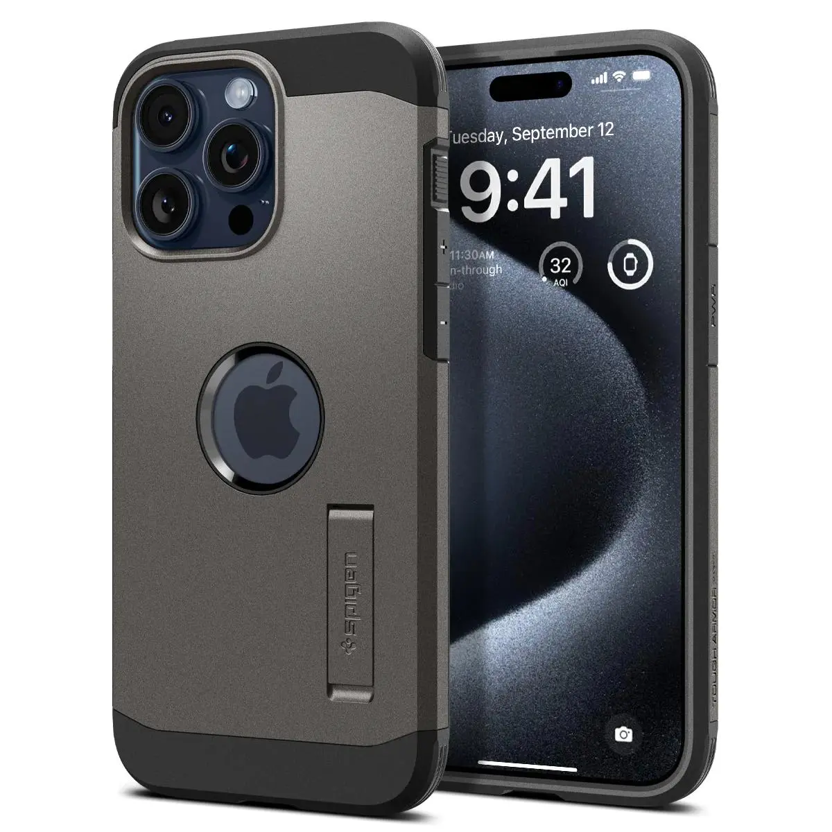 Etui Spigen Tough Armor MagFit do iPhone 15 Pro gunmetal