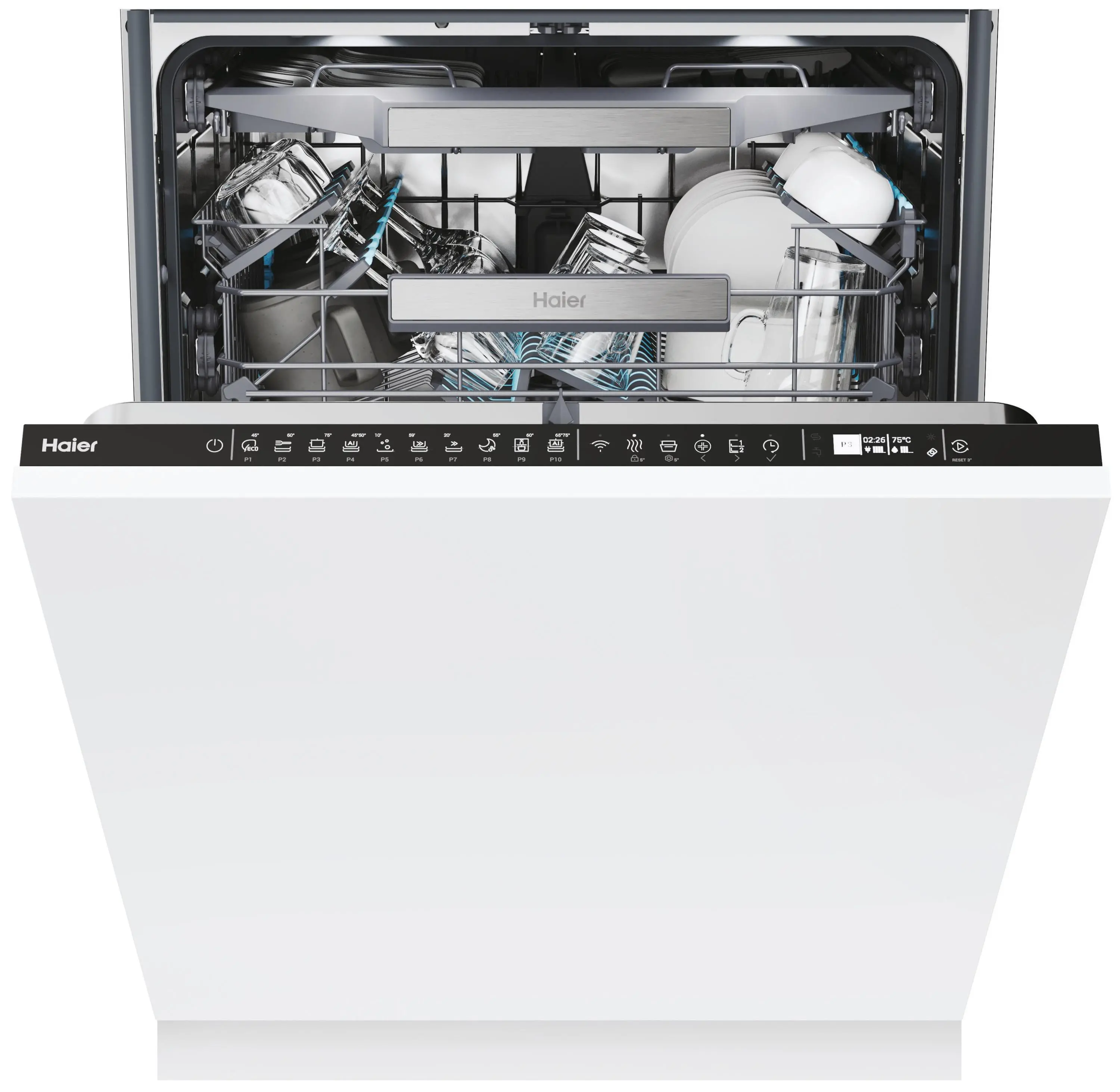 Zmywarka Haier I-Pro Shine Seria 4 XI 6B0M3PB 59,7cm Automatyczne otwieranie drzwi Szuflada na sztućce Zdalne sterowanie